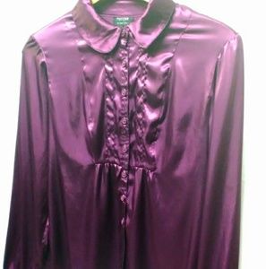 NWT Nicole by Nicole Miller Cranberry Blouse